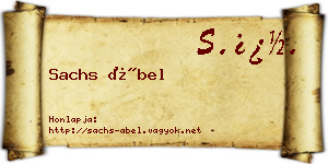 Sachs Ábel névjegykártya